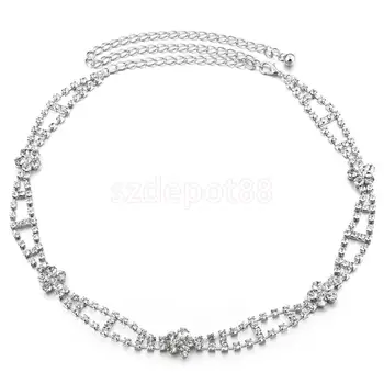Women Metal Crystal Waist Chain Belt Wedding Bridal Dress Waistband Diamante Rhinestone Hip Belt
Women Metal Crystal Waist Chain Belt Wedding Bridal Dress Waistband Diamante Rhinestone Hip Belt