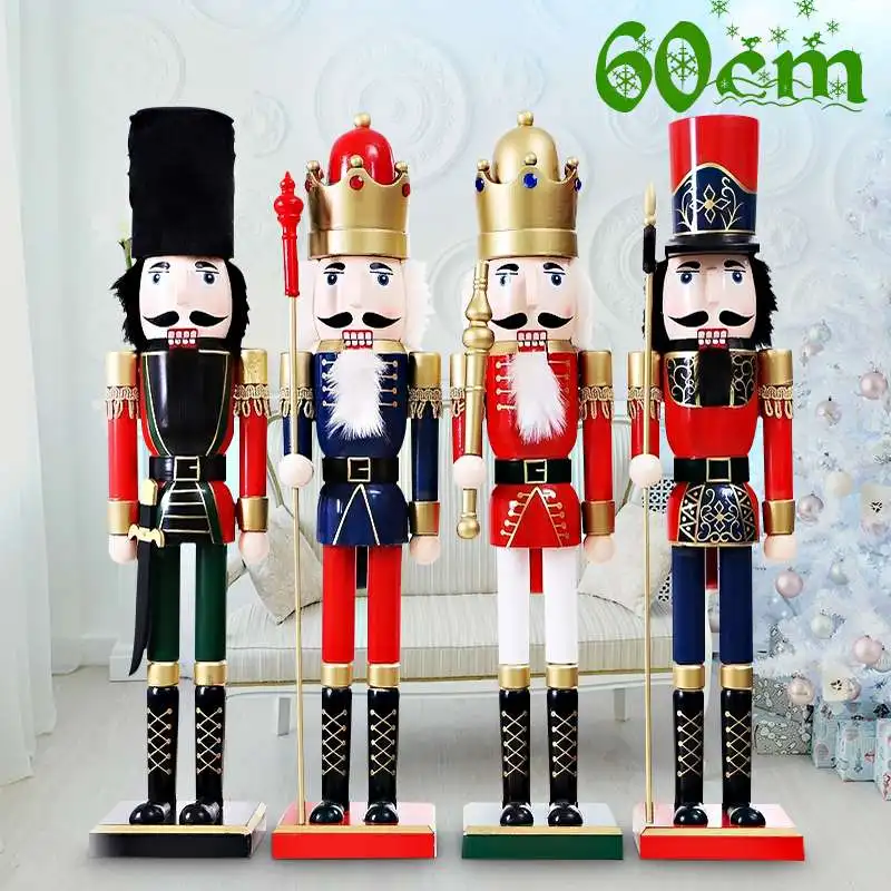 60CM Large Wooden Nutcracker Soldier Handcraft Walnut Puppet Toy Christmas Gift Home Decoration Ornaments
60CM Large Wooden Nutcracker Soldier Handcraft Walnut Puppet Toy Christmas Gift Home Decoration Ornaments