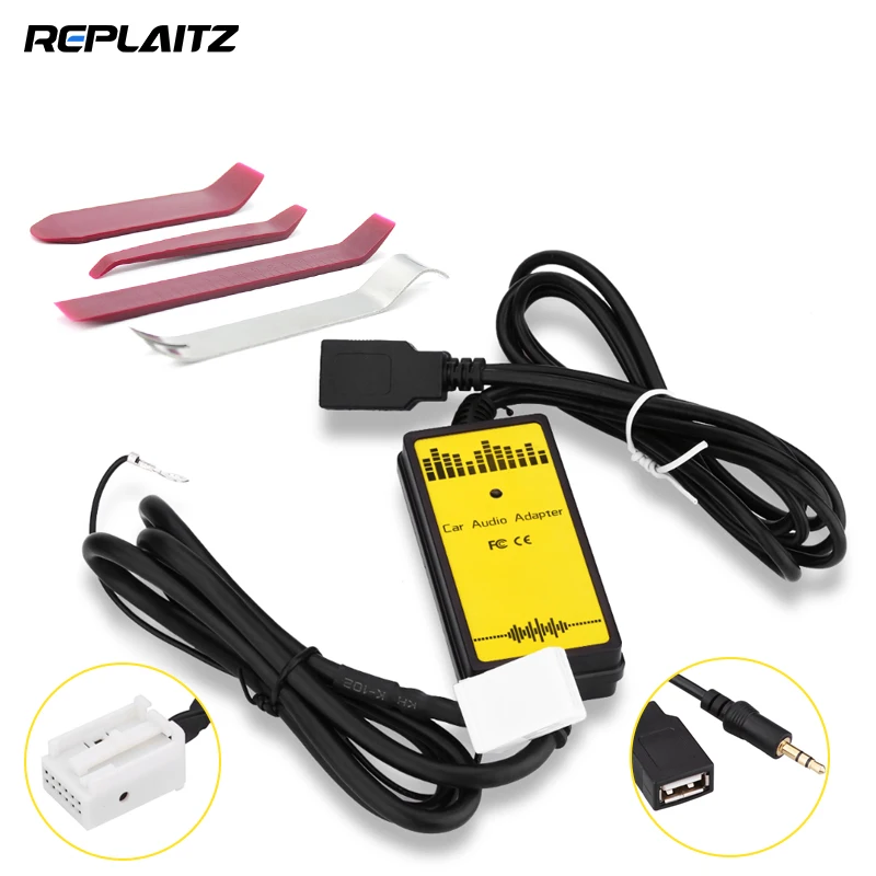 12Pin Car USB AUX Interface Adapter MP3 Audio MP3/WMA Decoder CD Changer for VW Polo Passat/ Skoda Octavia +Disassembly Tool Kit
12Pin Car USB AUX Interface Adapter MP3 Audio MP3/WMA Decoder CD Changer for VW Polo Passat/ Skoda Octavia +Disassembly Tool Kit