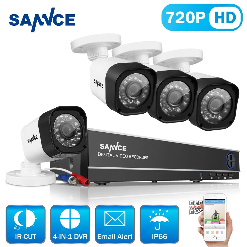 SANNCE 8CH 720P CCTV Camera Security System 5-in-1 Video Recorder DVR 4PCS Waterproof Home Security Camera Surveillance Kit
SANNCE 8CH 720P CCTV Camera Security System 5-in-1 Video Recorder DVR 4PCS Waterproof Home Security Camera Surveillance Kit