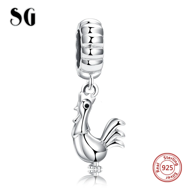 SG New Sterling Silver 925 lovely cock beads Fit Original European charms bracelet diy fashion Jewelry making for women Gifts
SG New Sterling Silver 925 lovely cock beads Fit Original European charms bracelet diy fashion Jewelry making for women Gifts