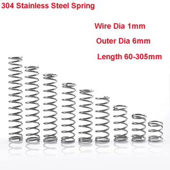 5PCS Y Type Spring 304 Stainless Steel Pressure Spring Wire Dia 1mm Outer Dia 6mm Length 60-305mm
5PCS Y Type Spring 304 Stainless Steel Pressure Spring Wire Dia 1mm Outer Dia 6mm Length 60-305mm