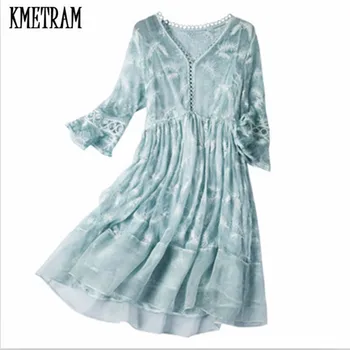 KMETRAM 2019 Fashion New Spring Summer Dress Women Fresh Chiffon V Neck Collar Vestidos Elegant Loose Dresses Robe Femme HH804
KMETRAM 2019 Fashion New Spring Summer Dress Women Fresh Chiffon V Neck Collar Vestidos Elegant Loose Dresses Robe Femme HH804