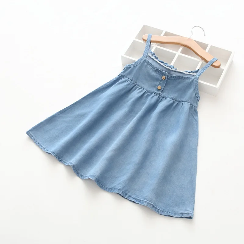 children's clothing summer children's flower embroidery two button girls dress suspender denim dress
children's clothing summer children's flower embroidery two button girls dress suspender denim dress