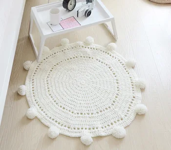 HOT Hand Woven Rug Baby Pad Crochet Hand Woven Ball Carpet Knitting Wool Blankets Shooting Props Game Mat 80X80cm
HOT Hand Woven Rug Baby Pad Crochet Hand Woven Ball Carpet Knitting Wool Blankets Shooting Props Game Mat 80X80cm