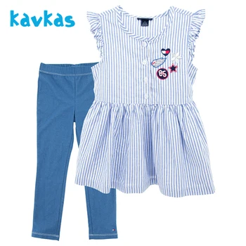 KAVKAS Lovely Kid Clothes Set 100% Cotton Clothing 2pcs set 2-6T Children Girl Sleeveless Shirt Flower Casual Jeans For Baby
KAVKAS Lovely Kid Clothes Set 100% Cotton Clothing 2pcs set 2-6T Children Girl Sleeveless Shirt Flower Casual Jeans For Baby