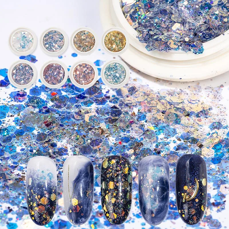 8 Boxes/set Holograhic Nail Art Glitter Sequins Mix Size Hexagon Mermaid Gradient Powder Acrylic Tips UV Gel Nail Polish Flakes
8 Boxes/set Holograhic Nail Art Glitter Sequins Mix Size Hexagon Mermaid Gradient Powder Acrylic Tips UV Gel Nail Polish Flakes