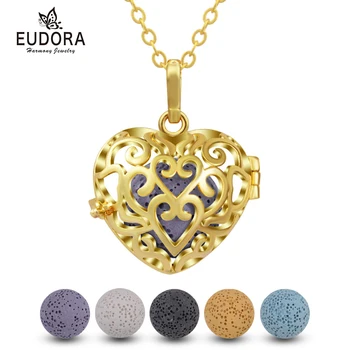 EUDORA Elegant Heart Design Locket Necklace Pendant Cage fit for 20mm Inner Ball Cage Pendant Necklace Fashion Jewelry for Women
EUDORA Elegant Heart Design Locket Necklace Pendant Cage fit for 20mm Inner Ball Cage Pendant Necklace Fashion Jewelry for Women