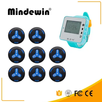 Mindewin Wireless Restaurant Queue Waiting Service System Long Range Receiver Wrist Watch With 8 Multifuncation Calling Buttons
Mindewin Wireless Restaurant Queue Waiting Service System Long Range Receiver Wrist Watch With 8 Multifuncation Calling Buttons