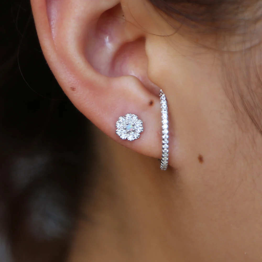 100% 925sterling silver Flower shape Fire opal Stud Earrings for girls women kids Zirconia Fashion cute minimal delicate Jewelry
100% 925sterling silver Flower shape Fire opal Stud Earrings for girls women kids Zirconia Fashion cute minimal delicate Jewelry