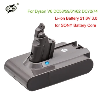 Znter 3000mAh 21.6V 3.0 Li-ion Battery for Dyson V6 DC58 DC59 DC61 DC62 DC74 SV09 SV07 SV03 965874-02 Vacuum Cleaner Battery 
Znter 3000mAh 21.6V 3.0 Li-ion Battery for Dyson V6 DC58 DC59 DC61 DC62 DC74 SV09 SV07 SV03 965874-02 Vacuum Cleaner Battery