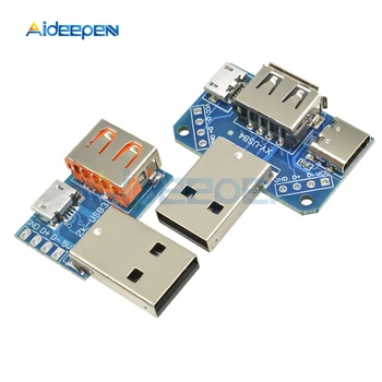 Micro USB to USB Type-C A Male to USB Type A Female to 2.54mm 4P 4 Pin Header Terminal Interface Converter Module Breakout Board
Micro USB to USB Type-C A Male to USB Type A Female to 2.54mm 4P 4 Pin Header Terminal Interface Converter Module Breakout Board