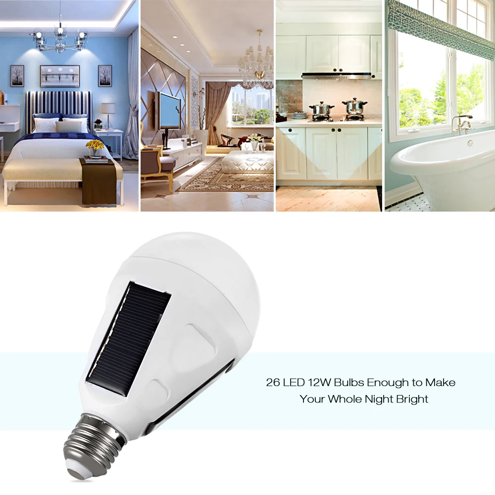 12W Solar Panel LED Bulb Emergency Light Portable Solar Lamp Luminaria Solar Energy Panel Outdoor Sunlight Garden Camping Tent
12W Solar Panel LED Bulb Emergency Light Portable Solar Lamp Luminaria Solar Energy Panel Outdoor Sunlight Garden Camping Tent