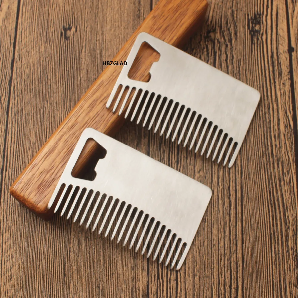 ZGTGLAD High Quality Professional Men's mustache comb Anti Static Stainless Steel Comb Can Use Bottle Opener
ZGTGLAD High Quality Professional Men's mustache comb Anti Static Stainless Steel Comb Can Use Bottle Opener
