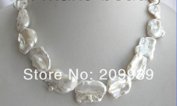 huij 003484 stunning big 23mm baroque white keshi reborn freshwater pearl necklace
huij 003484 stunning big 23mm baroque white keshi reborn freshwater pearl necklace