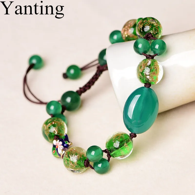Yanting Ethnic Green Stone Bracelets For Women Colorful Glass Glazed Beads Handmade Knitted Bracelet Women Female Gift 069
Yanting Ethnic Green Stone Bracelets For Women Colorful Glass Glazed Beads Handmade Knitted Bracelet Women Female Gift 069