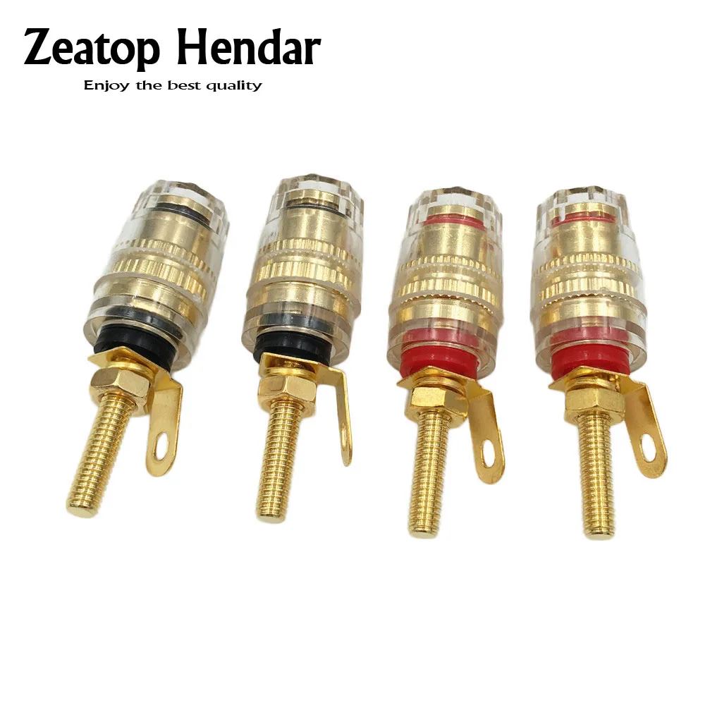 4Pcs Brass 4MM Speaker Amplifier Terminal Binding Post Banana Plug Socket Connector Long Thread adapter Red and Black
4Pcs Brass 4MM Speaker Amplifier Terminal Binding Post Banana Plug Socket Connector Long Thread adapter Red and Black