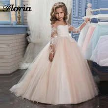 2018 Champagne First Communion Dresses For Girls Muslim Lace Ball Gown Flower Girl Dress Kids Evening Gowns vestido de daminha
2018 Champagne First Communion Dresses For Girls Muslim Lace Ball Gown Flower Girl Dress Kids Evening Gowns vestido de daminha