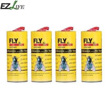 4 Rolls/pack Insect Bug Fly Glue Paper Catcher Trap Ribbon Strip Fly Killer Sticky Fies Pest Control Tools Summer Use
4 Rolls/pack Insect Bug Fly Glue Paper Catcher Trap Ribbon Strip Fly Killer Sticky Fies Pest Control Tools Summer Use