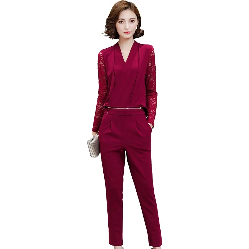 Elegant Women Sets 2 Pieces Outfits 2019 Spring Summer Laces Top and Pant Zip Detachable Women Sets Office Lady Pant Suits WS154
Elegant Women Sets 2 Pieces Outfits 2019 Spring Summer Laces Top and Pant Zip Detachable Women Sets Office Lady Pant Suits WS154