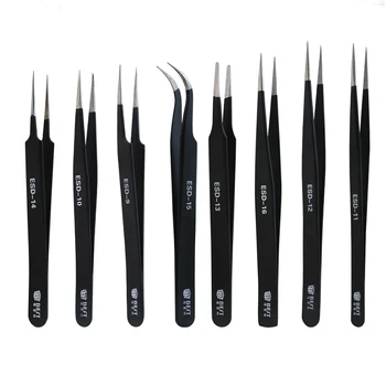 8 In 1 BGA Precision ESD Tweezers Set, stainless steel anti-static tweezers Repair Tool Soldering Station Welding Assist
8 In 1 BGA Precision ESD Tweezers Set, stainless steel anti-static tweezers Repair Tool Soldering Station Welding Assist