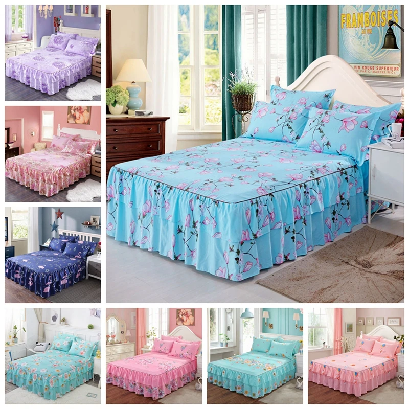 High Quality Bed Skirt Luxury European Flower Printed Fitted Sheet Comfortable Bedsheet King Queen Size Bedspread Mattress Cover
High Quality Bed Skirt Luxury European Flower Printed Fitted Sheet Comfortable Bedsheet King Queen Size Bedspread Mattress Cover