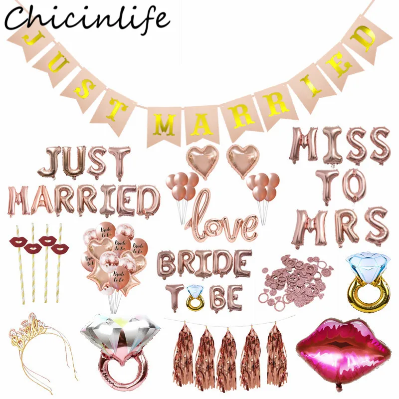 Chicinlife Just Married Banner Balloon Bachelorette Party Miss To Mrs Diamond Ring Foil Balloon Bridal Shower Wedding Supplies
Chicinlife Just Married Banner Balloon Bachelorette Party Miss To Mrs Diamond Ring Foil Balloon Bridal Shower Wedding Supplies