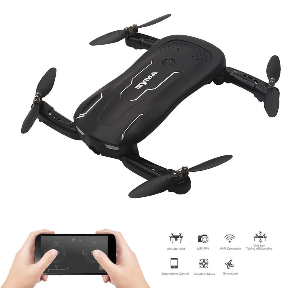 Syma Z1 RC mini Drone with Camera Altitude Hold Selfie Drone Follow me Mode WiFi FPV Quadcopter Drones RC Helicopter VS H62 E58
Syma Z1 RC mini Drone with Camera Altitude Hold Selfie Drone Follow me Mode WiFi FPV Quadcopter Drones RC Helicopter VS H62 E58