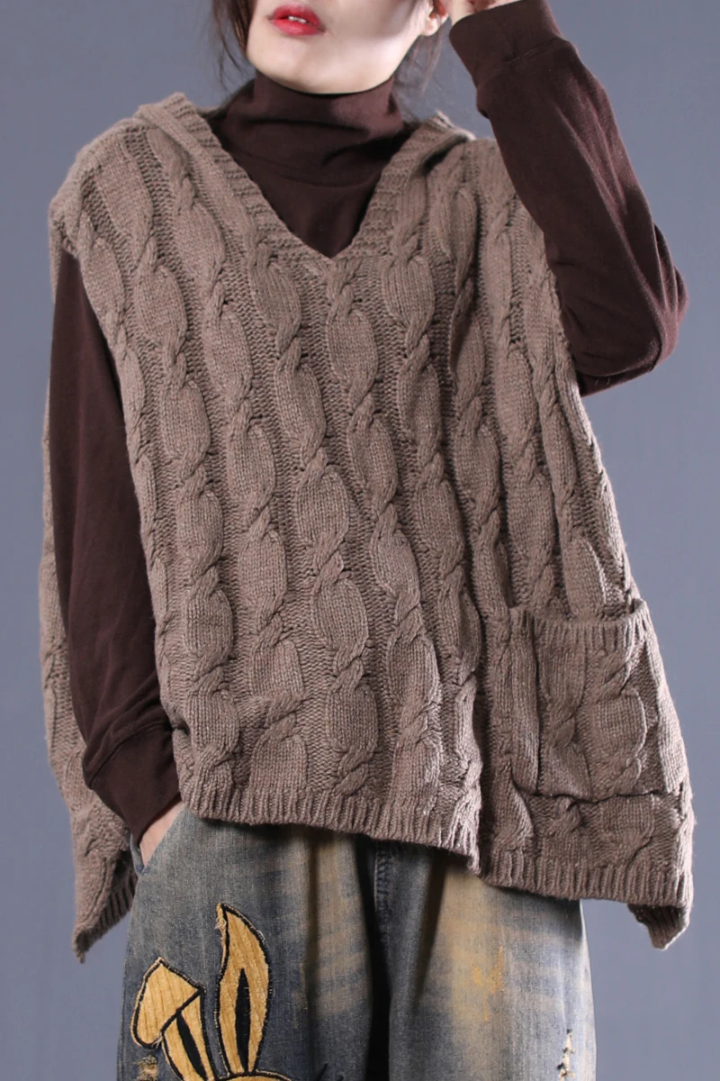 2019 female new spring korean version plus size literary net color thick wool sleeveless hooded loose sweater vest
2019 female new spring korean version plus size literary net color thick wool sleeveless hooded loose sweater vest