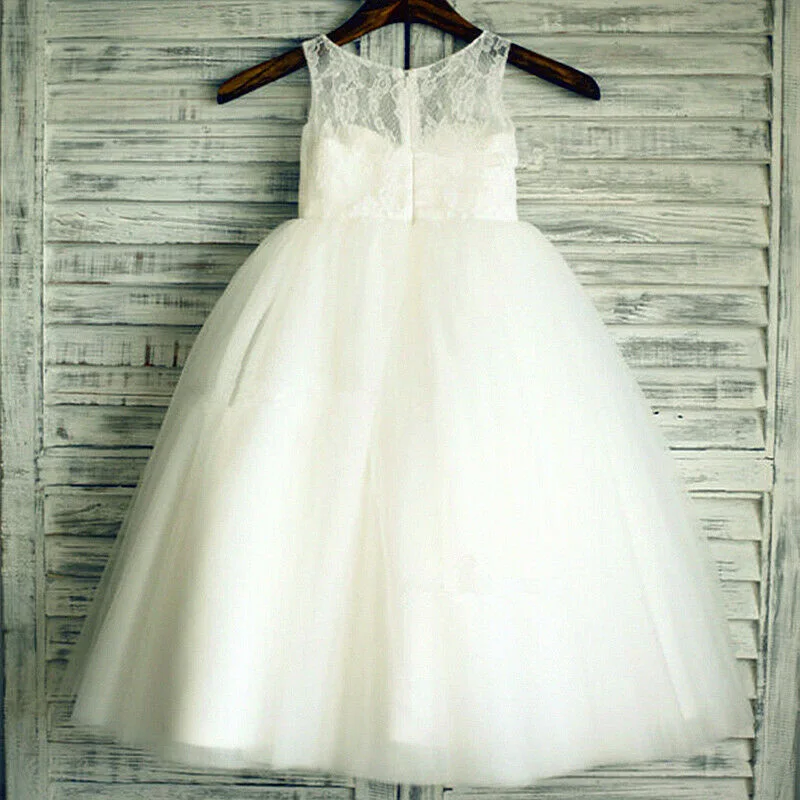 Fashion Flower Girl Dresses White Lace Applique Sleeveless For Weddings First Communion Girl Birthday Evening Dresses
Fashion Flower Girl Dresses White Lace Applique Sleeveless For Weddings First Communion Girl Birthday Evening Dresses