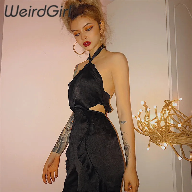 Weirdgirl women sexy elegant playsuits off shoulder backless sleeveless solid black femme pants streetwear fashion casual new
Weirdgirl women sexy elegant playsuits off shoulder backless sleeveless solid black femme pants streetwear fashion casual new