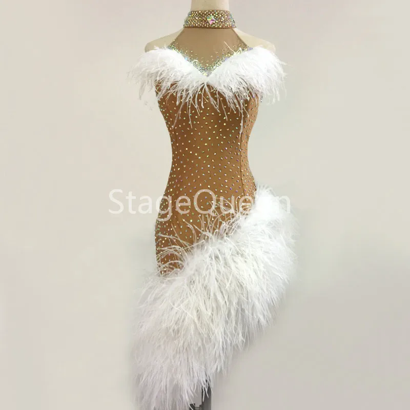New Latin Dance Dress Bling Rhinestones Dresses For Girls Sexy Feather Women Latin Competition Dancewear Salsa Customizable
New Latin Dance Dress Bling Rhinestones Dresses For Girls Sexy Feather Women Latin Competition Dancewear Salsa Customizable