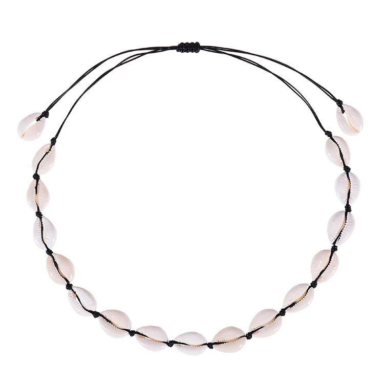 2019 new fashion popular natural shell handmade wax thread clavicle chain woman necklace hand knot simple necklace
2019 new fashion popular natural shell handmade wax thread clavicle chain woman necklace hand knot simple necklace