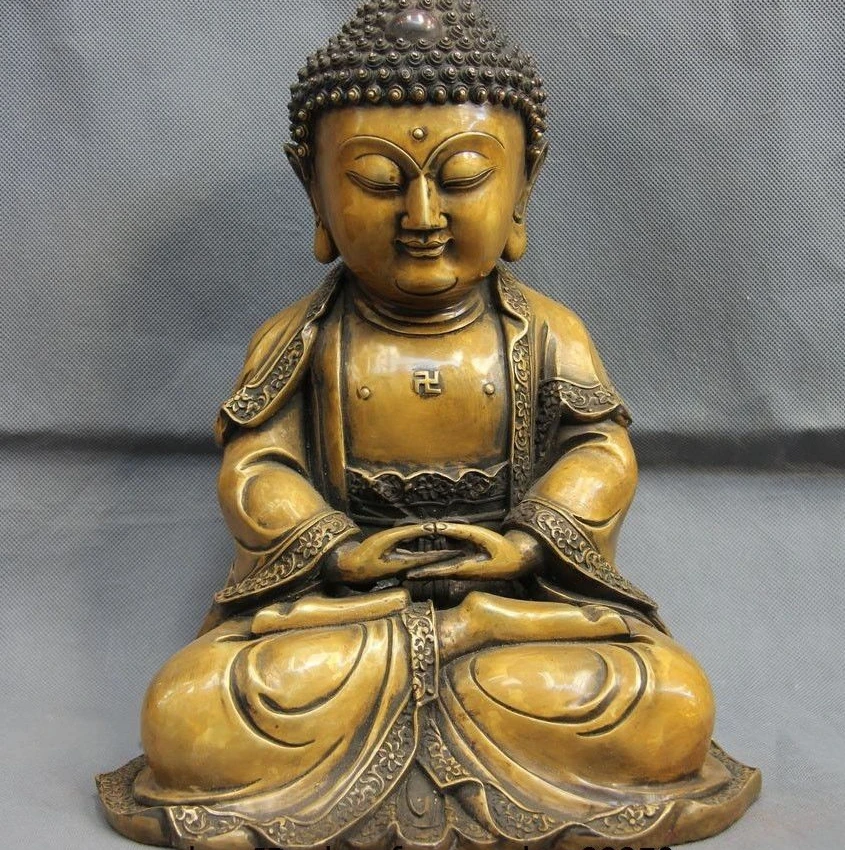 12 Tibet Bronze Copper Buddhism Temple Rulai Tathagata Sakyamuni Buddha Statue
12 Tibet Bronze Copper Buddhism Temple Rulai Tathagata Sakyamuni Buddha Statue
