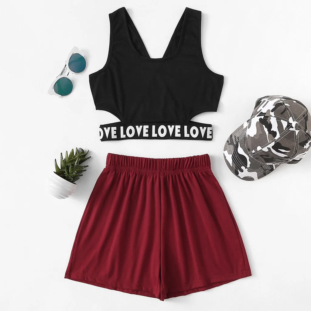 Womail Letter Printed Fashion Summer Sleeveless Women Set Casual O-Neck Comfortable Mini Short Female Set 19MAR18
Womail Letter Printed Fashion Summer Sleeveless Women Set Casual O-Neck Comfortable Mini Short Female Set 19MAR18