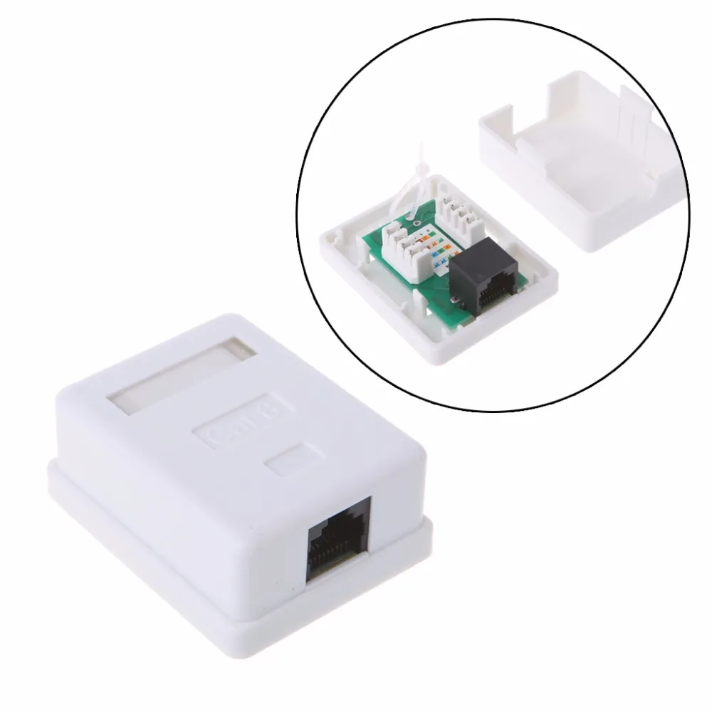 Cat6 RJ45 8P8C Wall Coupler Jack Adapter UTP Unshielded Single Port Desktop Mount Box White Brand New
Cat6 RJ45 8P8C Wall Coupler Jack Adapter UTP Unshielded Single Port Desktop Mount Box White Brand New