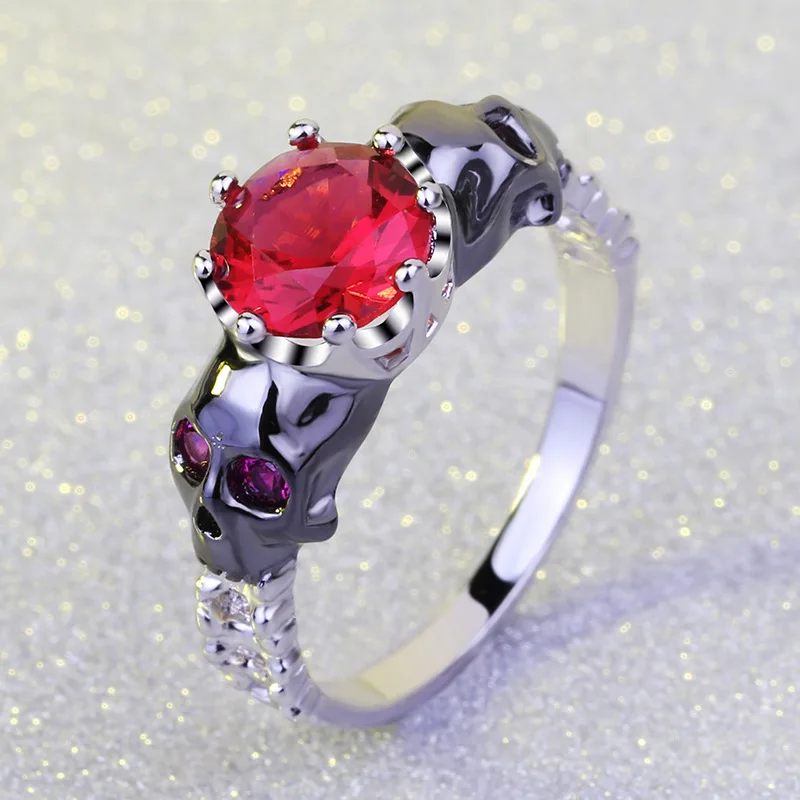 Punk Non-mainstream Bones Skull Ring Wedding Ring for Women Micro-inlaid Simulation Red Steel Jewelry Engagement Love Rings
Punk Non-mainstream Bones Skull Ring Wedding Ring for Women Micro-inlaid Simulation Red Steel Jewelry Engagement Love Rings