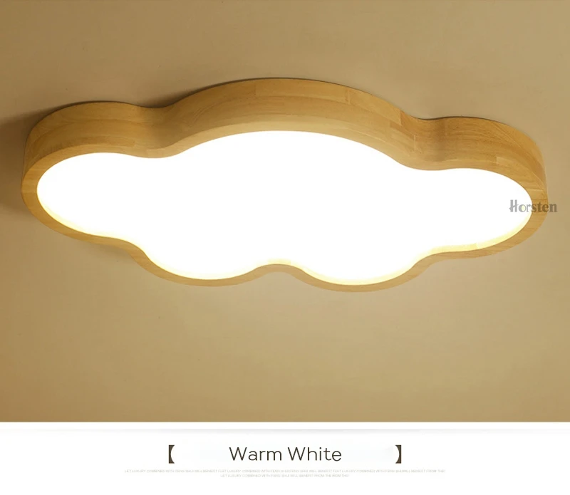 Japanese Style Room Ceiling Lights Cloud Shape LED Ceiling Light For Bedroom Kids Luminaire Cute Wooden Kitchen Lighting Fixture (12)