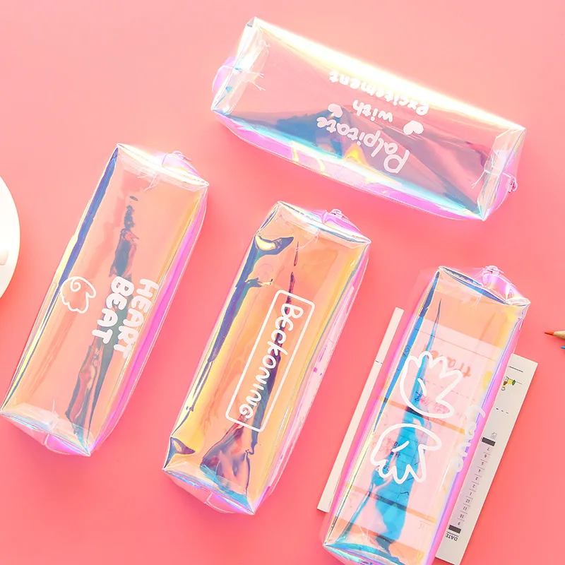 Girl's pencil bag cute pencil case creative laser pen box kawaii transparent pencil bag girl gift school office supplies
Girl's pencil bag cute pencil case creative laser pen box kawaii transparent pencil bag girl gift school office supplies