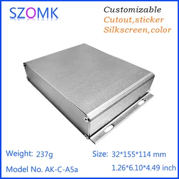 1 piece aluminium instrument housing with anodizing in silver for diy electronics pcb broad 32*155*114mm
1 piece aluminium instrument housing with anodizing in silver for diy electronics pcb broad 32*155*114mm