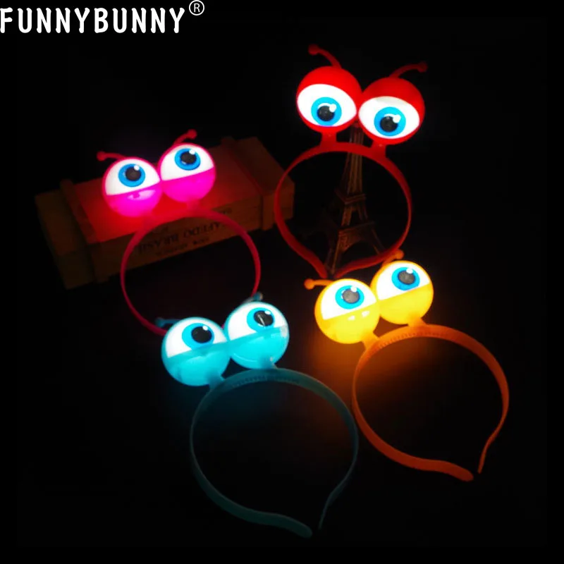 FUNNYBUNNY светодиодная светящаяся повязка на голову для Хэллоуина реквизит концерта