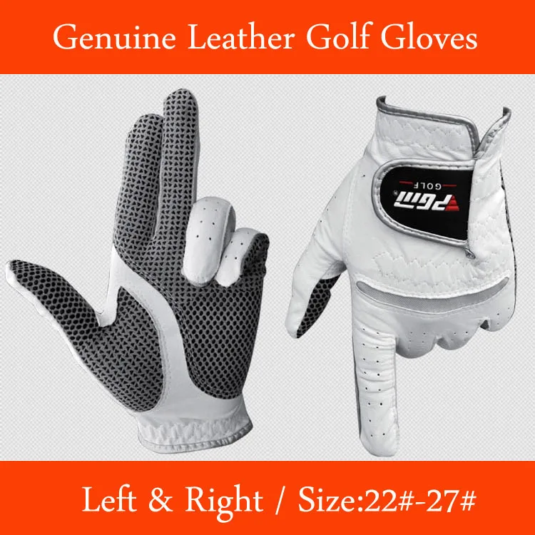 Фото Genuine Leather Golf Gloves Men's Left Right Hand Soft Breathable Pure Sheepskin accessories | Спорт и развлечения