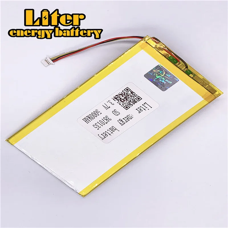 plug 1.0-4P Customized 3.7 V 3870135 5000mah li-polymer battery Tablet PC Battery
plug 1.0-4P Customized 3.7 V 3870135 5000mah li-polymer battery Tablet PC Battery