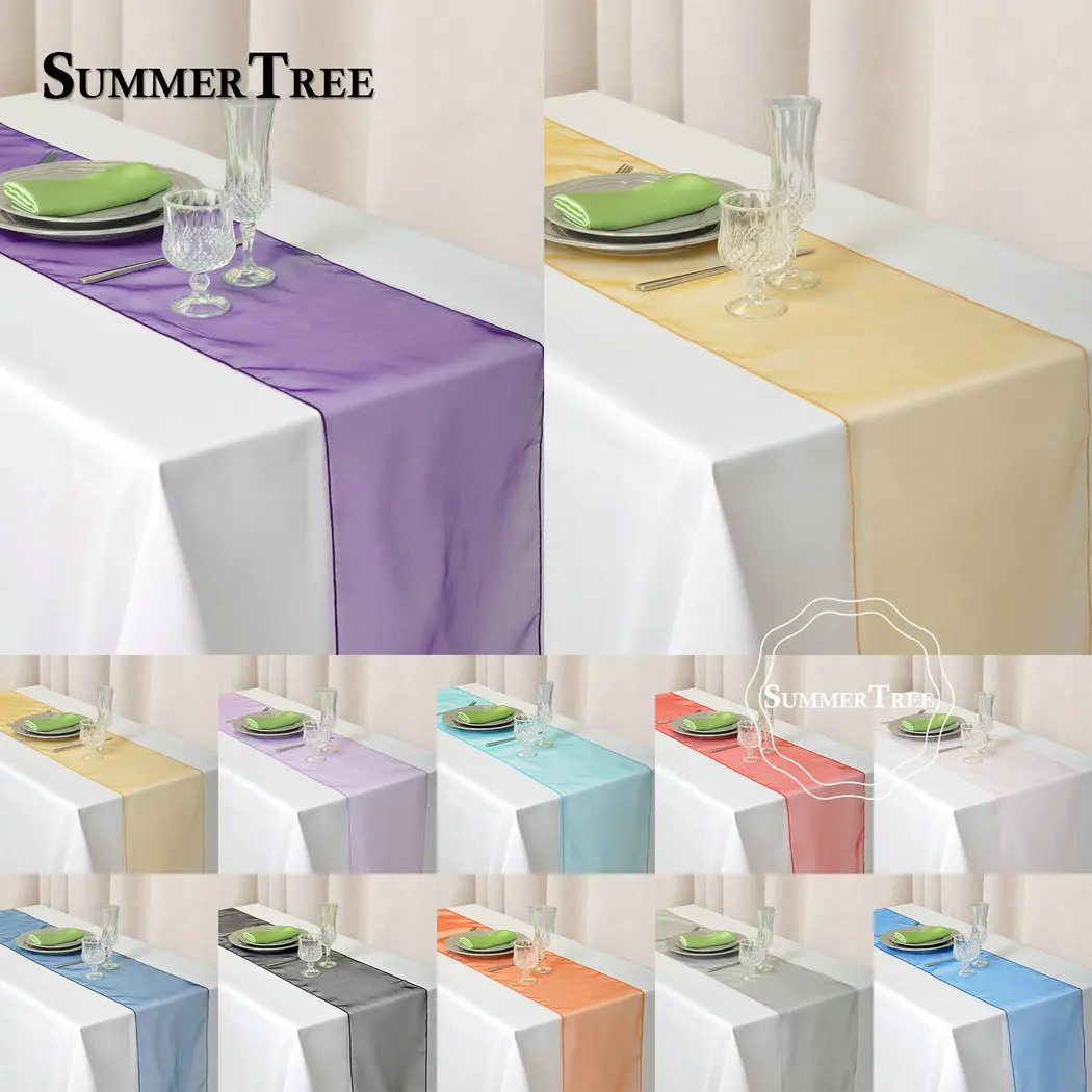 10pcs/lot 12"x108" Organza Table Runners Wedding Banquet Supply Party Decoration 30CM x 275CM Lot Color
10pcs/lot 12"x108" Organza Table Runners Wedding Banquet Supply Party Decoration 30CM x 275CM Lot Color