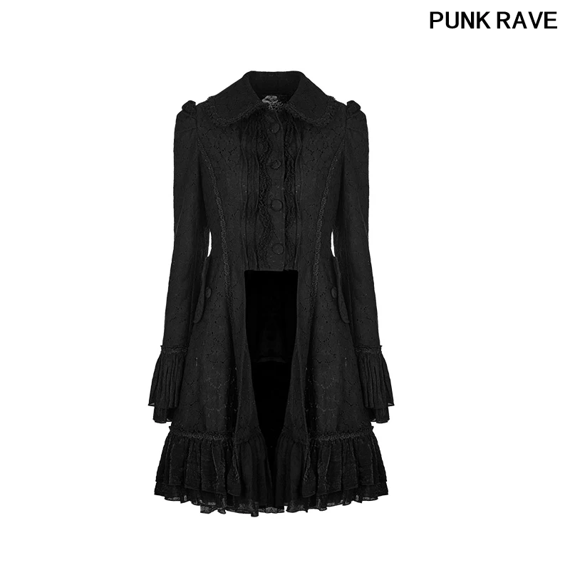 Lolita fashion black Women Coat Hollow Out Displayed Hem Fitted Body and The Enlarged Pendulum Lace jacket PUNK RAVE WLY-067LCF
Lolita fashion black Women Coat Hollow Out Displayed Hem Fitted Body and The Enlarged Pendulum Lace jacket PUNK RAVE WLY-067LCF