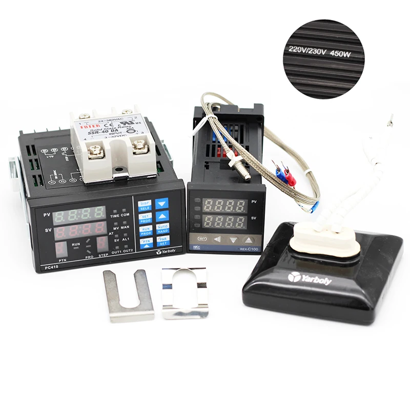 PC410 PID Temperature Controller Panel+REX-C100 + Max.40A SSR + K Thermocouple Probe + Ceramic Heat Plate For BGA Rework Station
PC410 PID Temperature Controller Panel+REX-C100 + Max.40A SSR + K Thermocouple Probe + Ceramic Heat Plate For BGA Rework Station