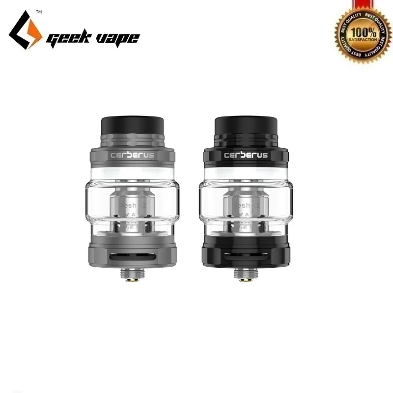 Original GeekVape Cerberus Subohm Vape Tank 5.5ml Atomizer with 0.2ohm Super Mesh Coil Easy Top Filling fit SMOK TFV8 Baby Coil
Original GeekVape Cerberus Subohm Vape Tank 5.5ml Atomizer with 0.2ohm Super Mesh Coil Easy Top Filling fit SMOK TFV8 Baby Coil