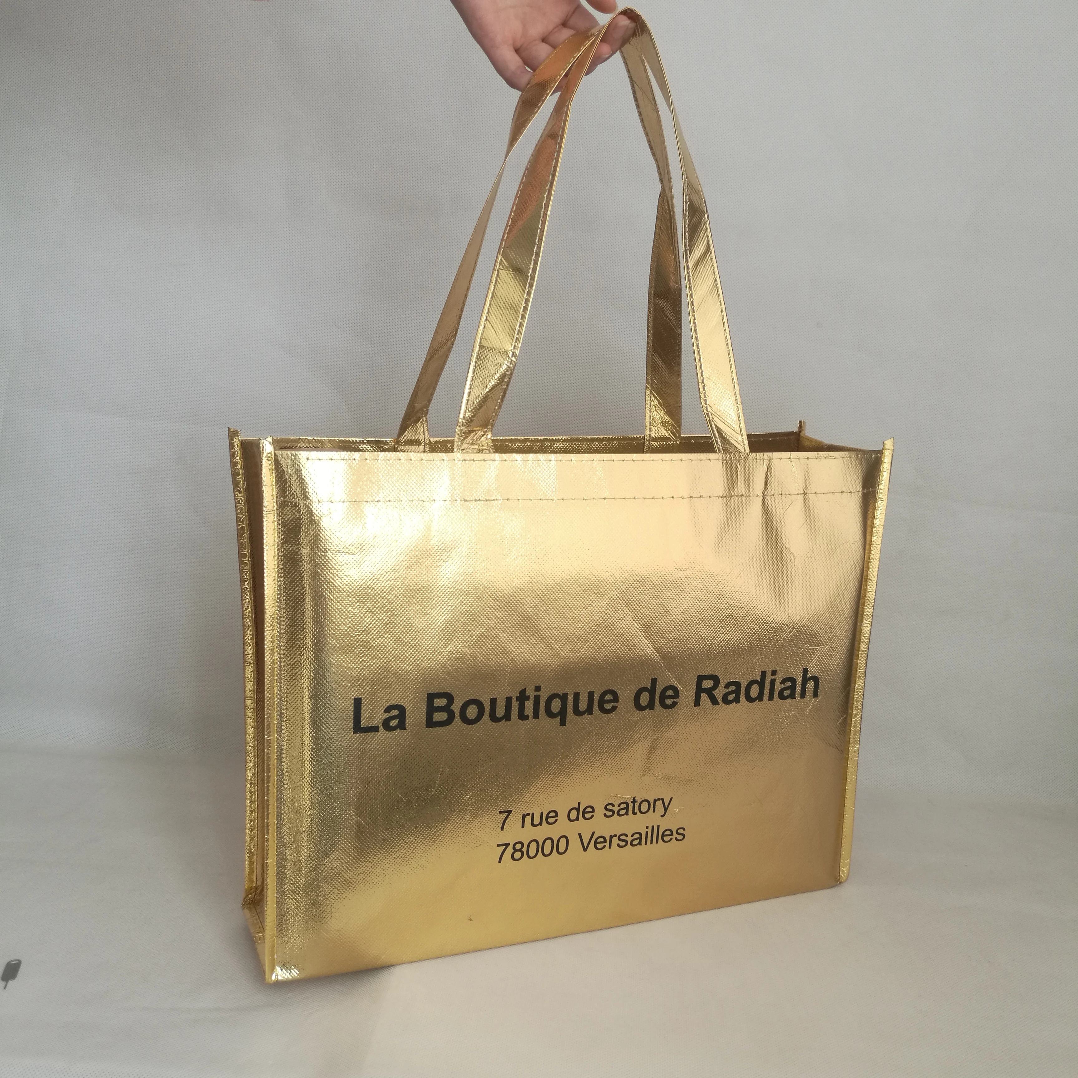 Wholesales 500pcs/lot Custom Logo Non Woven Shopping bags with Handle Printed coating Laser Lamination Tote Packaging Bag
Wholesales 500pcs/lot Custom Logo Non Woven Shopping bags with Handle Printed coating Laser Lamination Tote Packaging Bag