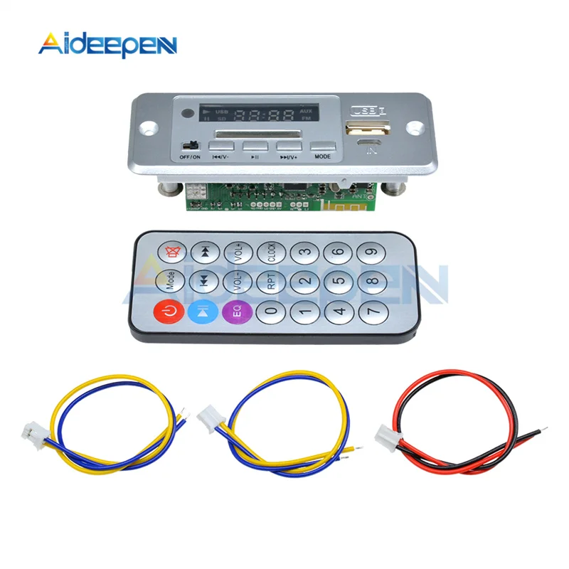 DC 3.6-5V 3W Stereo Power Amplifier Car MP3 Decoder Board Bluetooth Module MP3 WAV U-Disk TF Card Mini USB With Remote Control
DC 3.6-5V 3W Stereo Power Amplifier Car MP3 Decoder Board Bluetooth Module MP3 WAV U-Disk TF Card Mini USB With Remote Control