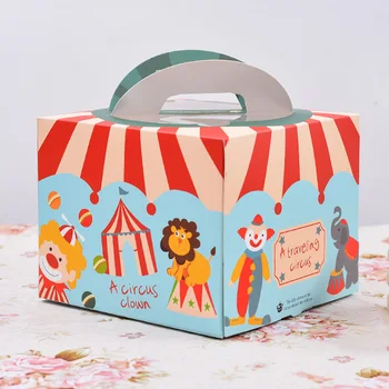 4inch 15*15*12cm Lovely Circus Carnival Cake box packing box Portable mousse pastry box 100pcs/lot
4inch 15*15*12cm Lovely Circus Carnival Cake box packing box Portable mousse pastry box 100pcs/lot